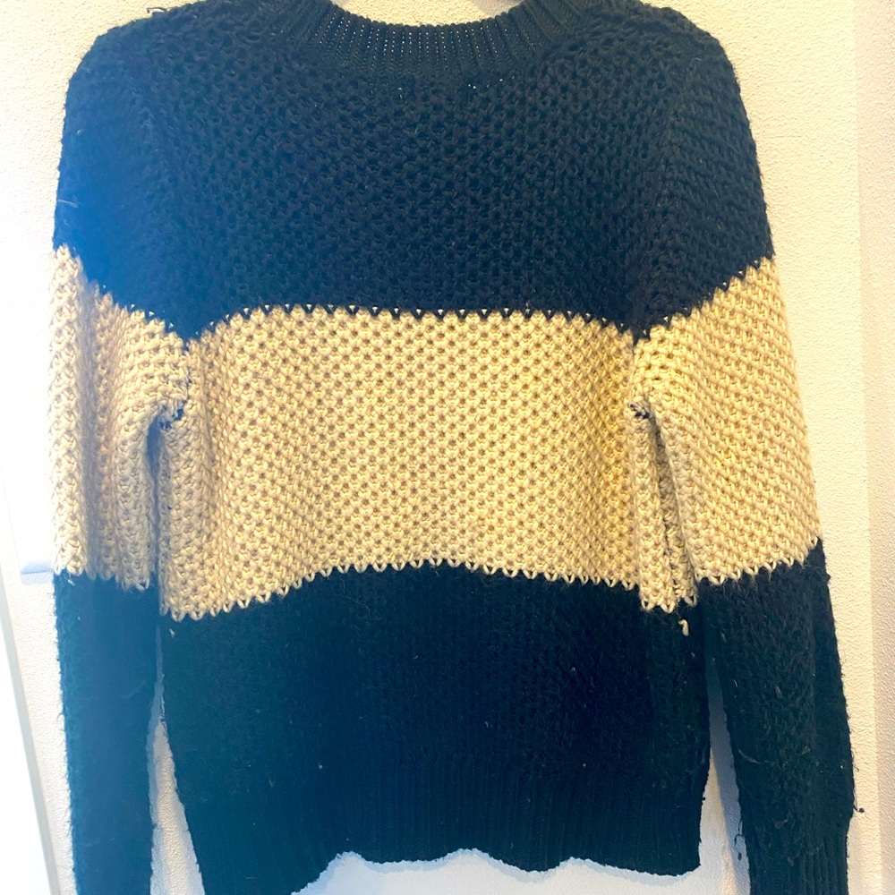 Cozy color blocked sweater